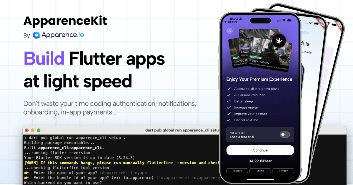 ApparenceKit flutter template
