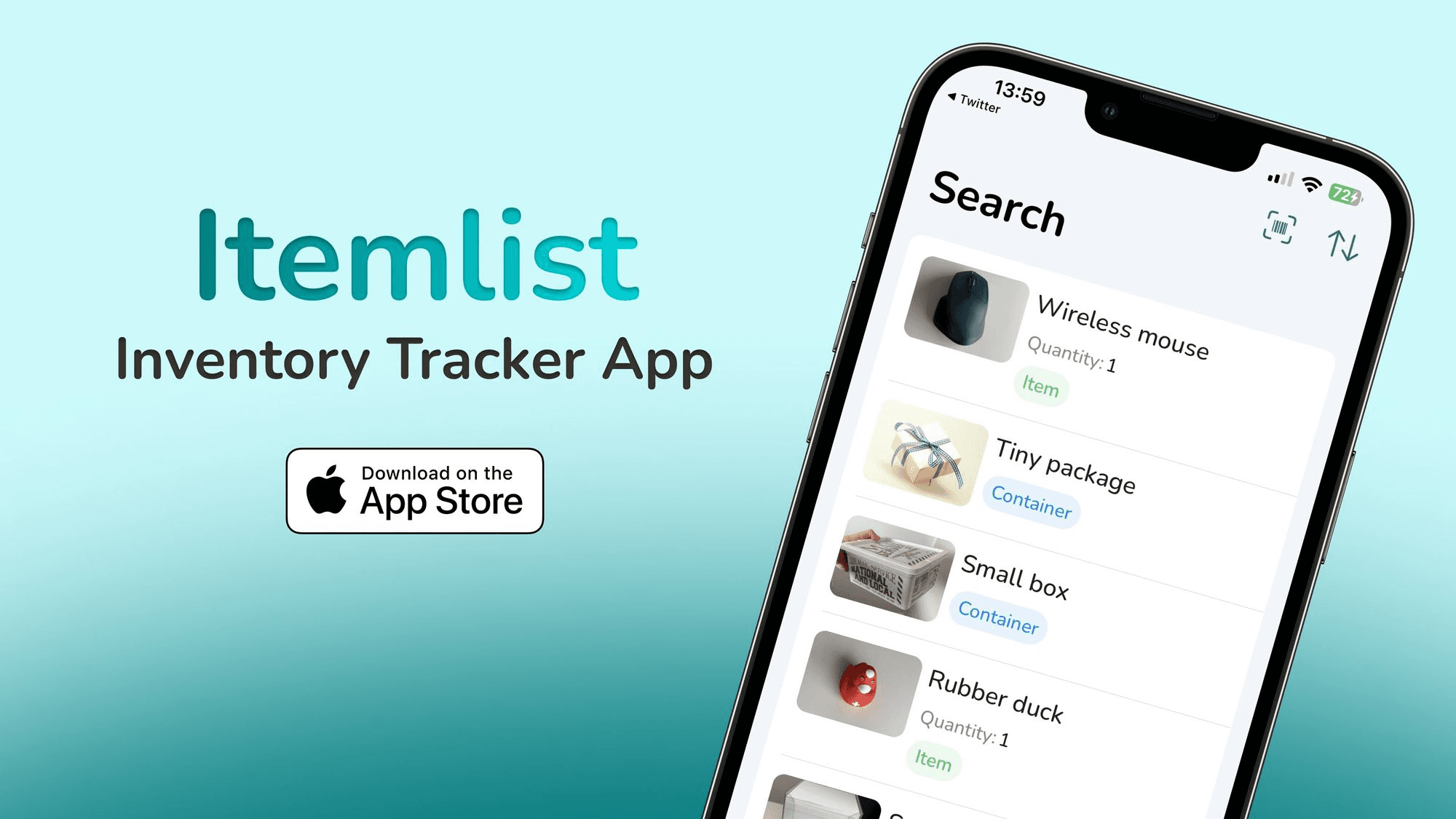 Inventory Tracker Itemlist
