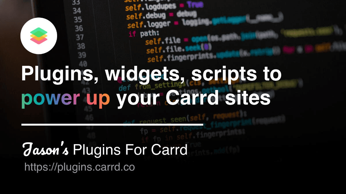 Jason's Plugins For Carrd
