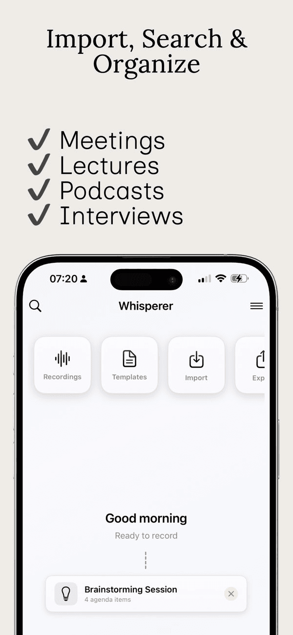 Whisperer AI Note Taker
 - Image 5