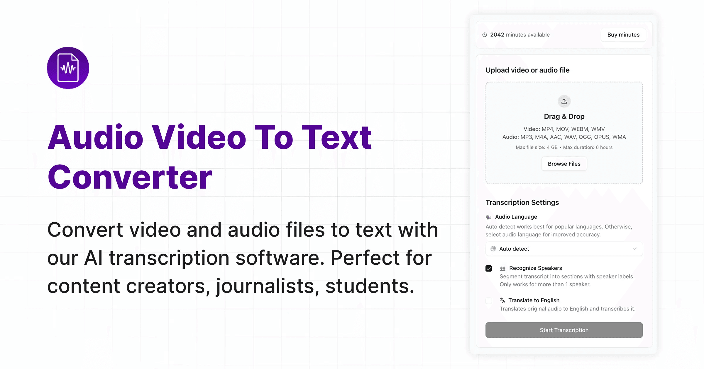 Audio Video To Text