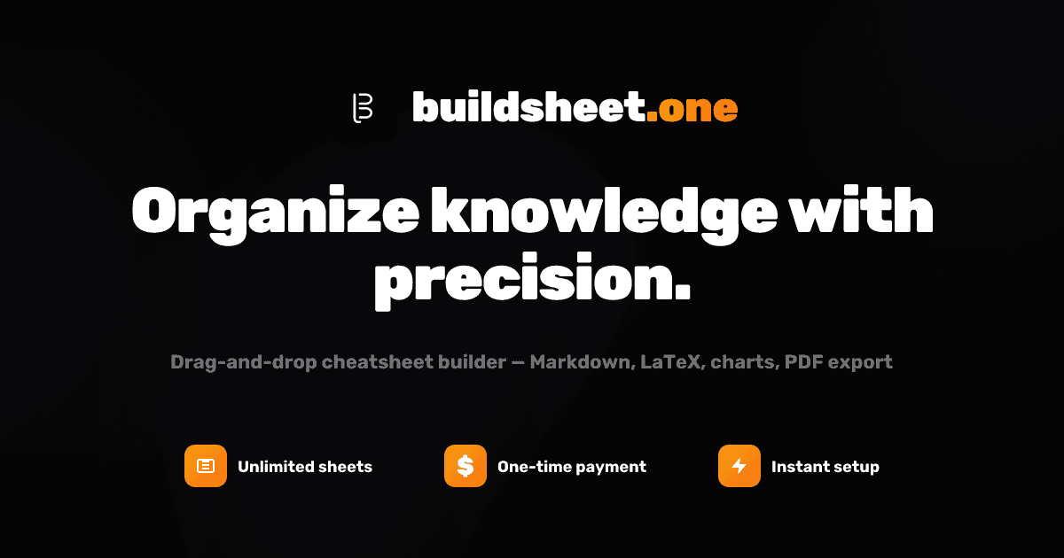 buildsheet.one