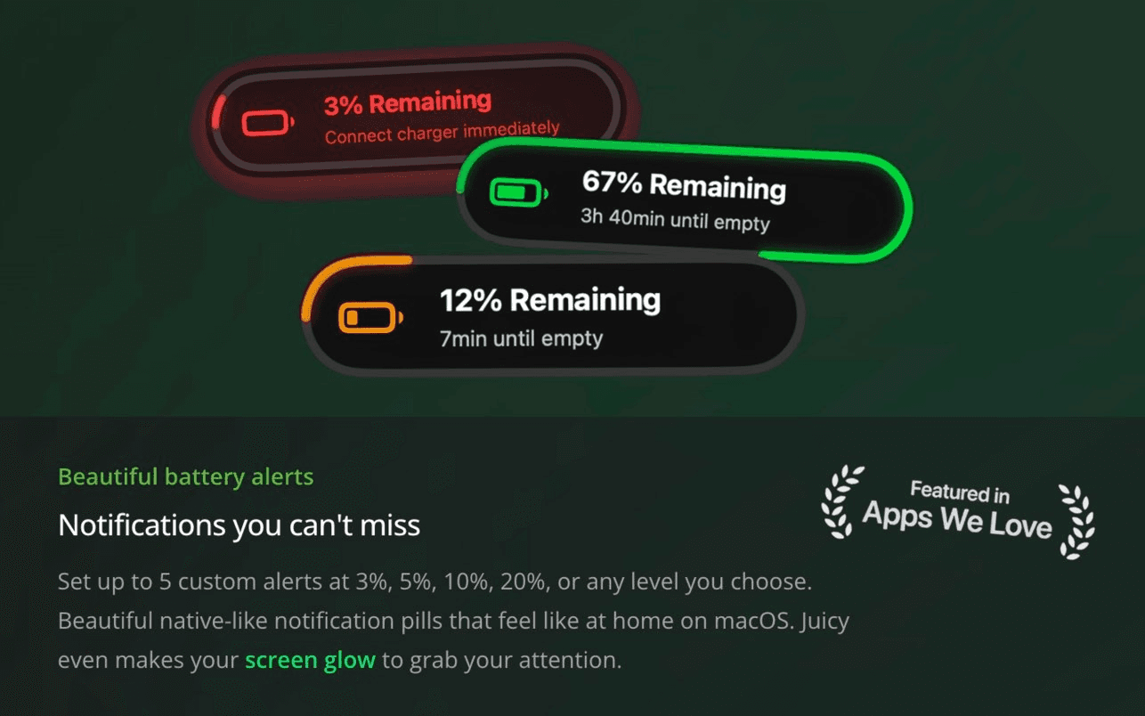 Juicy – Mac Battery Alerts
- Image 2