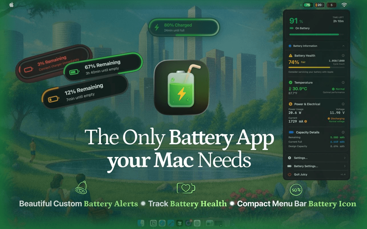 Juicy – Mac Battery Alerts
- Image 1