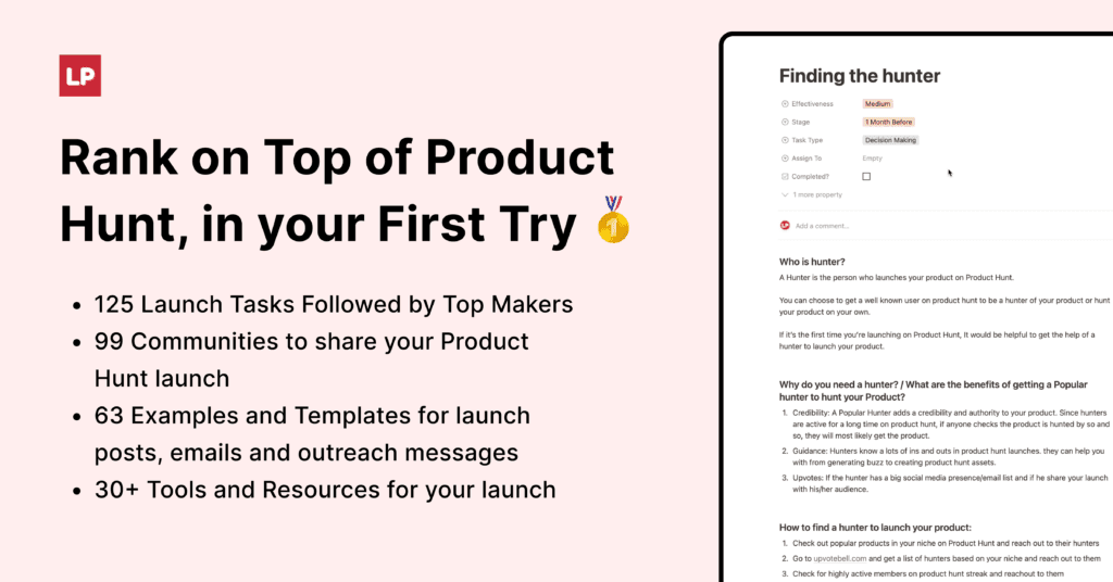 Product Hunt Workbook